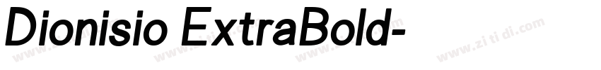 Dionisio ExtraBold字体转换